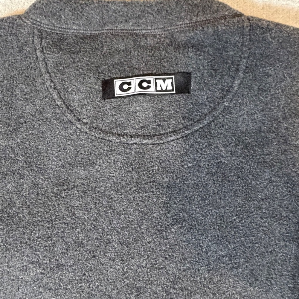 CCM Bud Light NHL Varsity Crew Fleece Sweatshirt Gray Mens Large Made In Canada - Picture 5 of 6